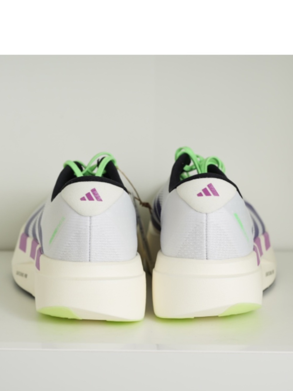 Adidas Adizero Evo SL 'White Collegiate Purple Lime Burst' / JS4495 - Picture 3 of 6